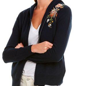 Johnny Was Cashmere Hoodie Cardigan M RUNS L NWT
